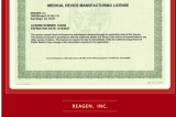 喜報(bào) | REAGEN, INC.榮獲美國(guó)加州衛(wèi)生局頒發(fā)的醫(yī)療器械生產(chǎn)許可證，開(kāi)啟全球化新篇章！